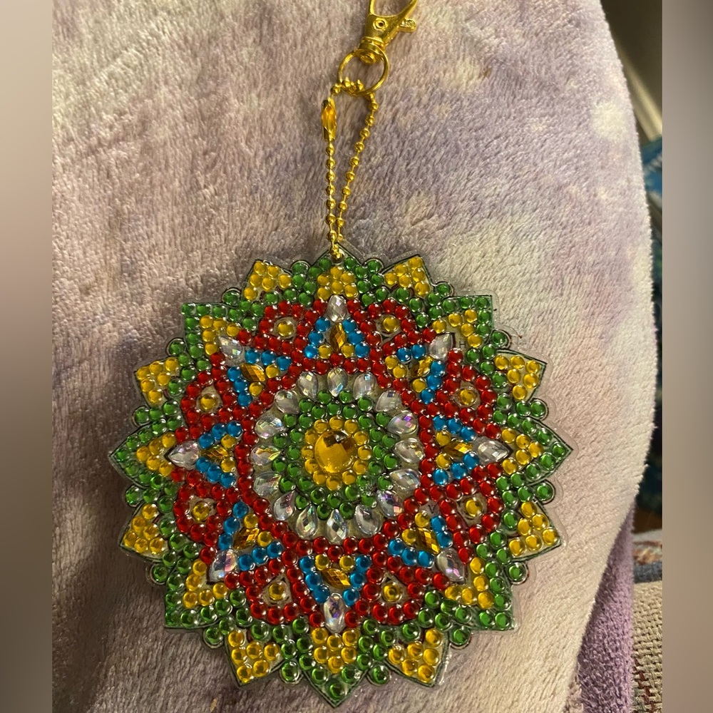 Handcrafted diamond art keychain/ ornament